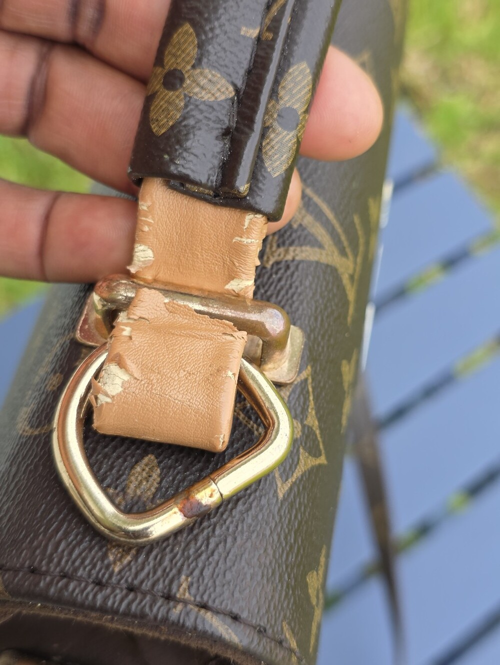 Louis Vuitton Monogram Louise East West Crossbody Shoulder Bag LV Lock Brown - Picture 6 of 15